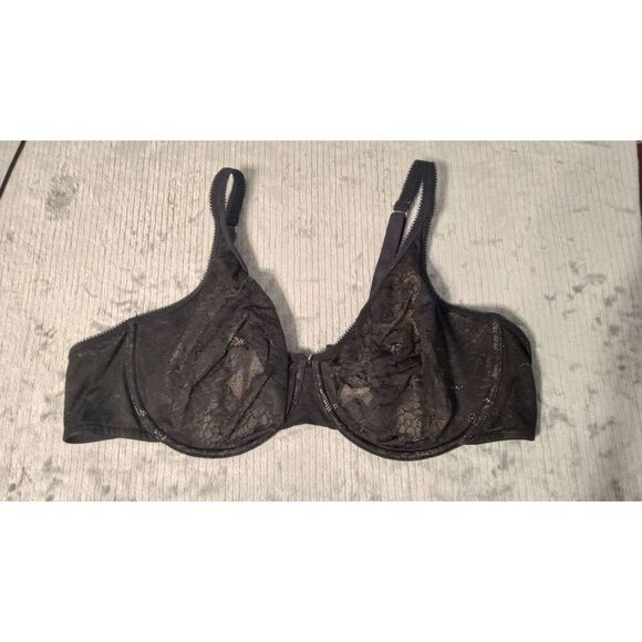 Adore Me Size 44D Black Unlined Lace Bra - Picture 1 of 3